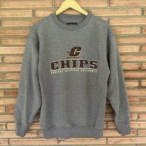 Vintage Jansport Central Michigan University Chips Crewneck Sweatshirt Medium
